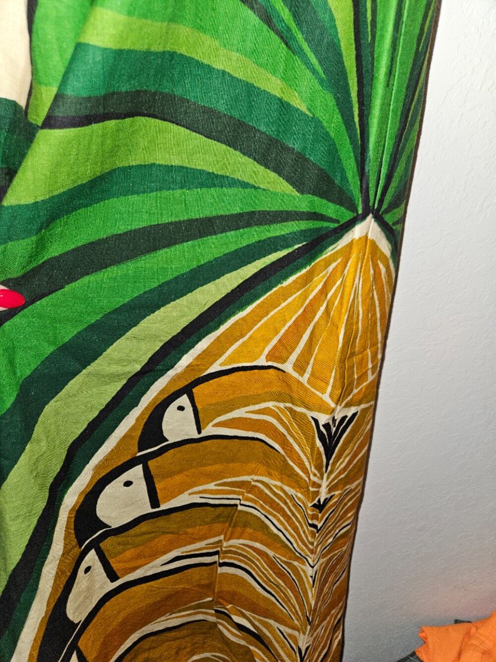 NWT M Farm Rio green toucan tree maxi dress RARE - Picture 11 of 14